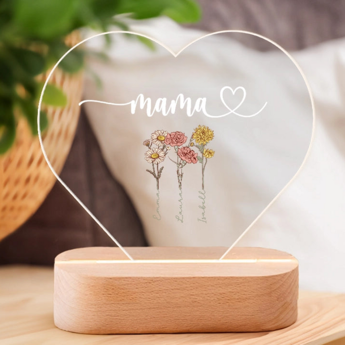 Personalized Floral Name Light A Beautiful Mothers Day Gift For Mom