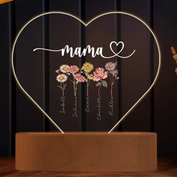 Personalized Floral Name Light A Beautiful Mothers Day Gift For Mom