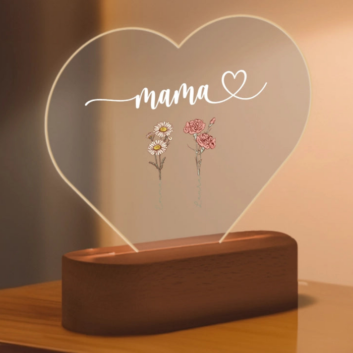 Personalized Floral Name Light A Beautiful Mothers Day Gift For Mom