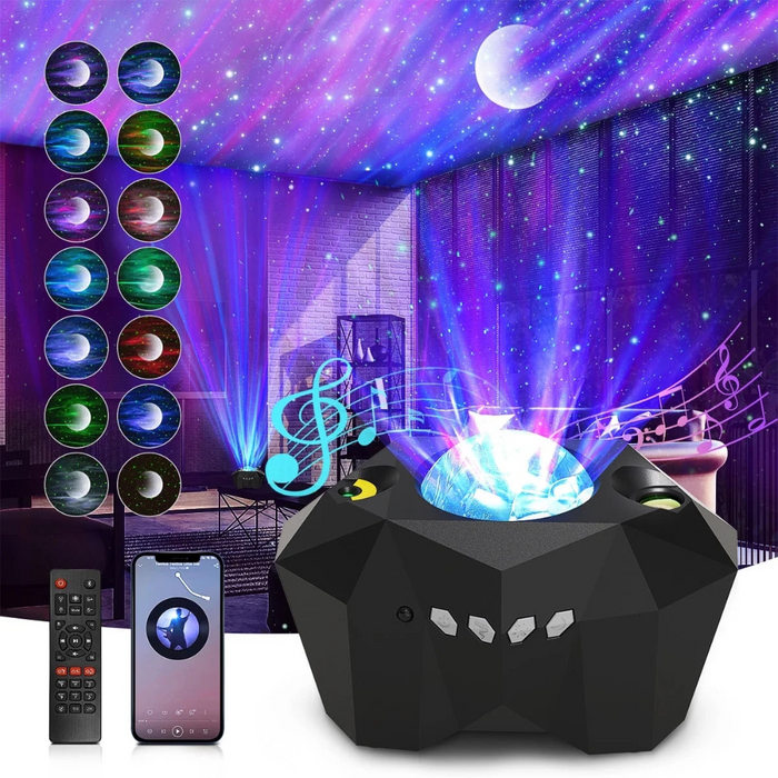 Starry Sky Projector With Moon And Music Sync