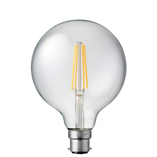 12W G125 Clear Dimmable LED Light Globe (B22) In Warm White