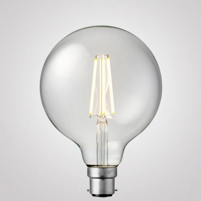 12W G125 Clear Dimmable LED Light Globe (B22) In Warm White