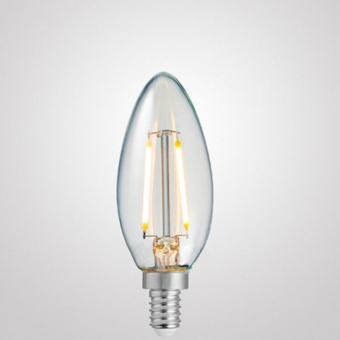 2W Candle Dimmable LED Bulb (E12) Clear in Warm White