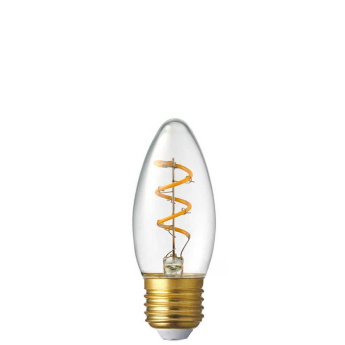 3W Candle Spiral Dimmable LED Bulb (E27) in Extra Warm White