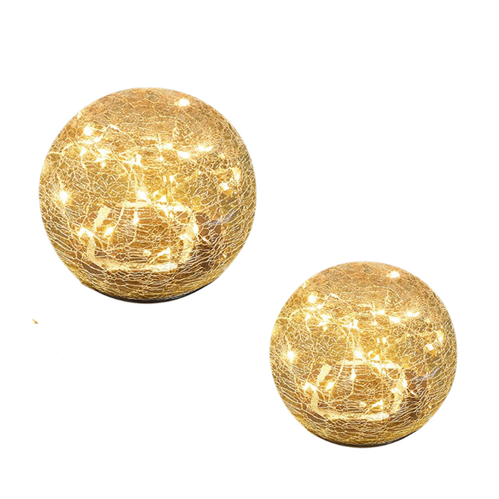 Cracked Glass Ball Garden Solar Lights