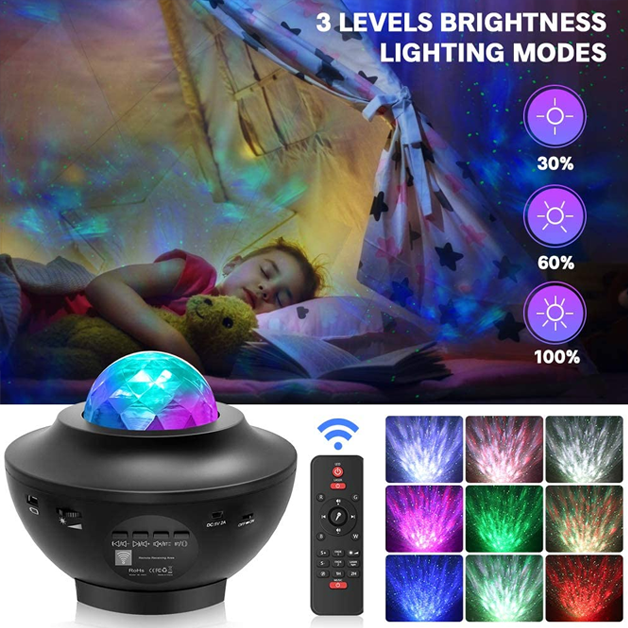 Starry Night Light Galaxy Projector With Bluetooth Speaker