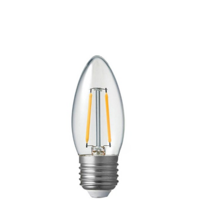 2W Candle Dimmable LED Bulb (E27) Clear in Warm White