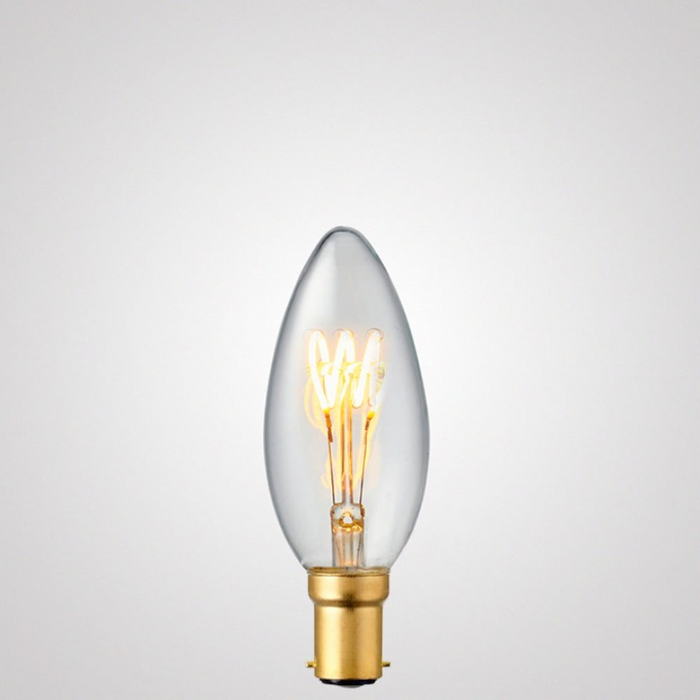3W Candle Dimmable Tre Loop LED Bulb (B15) in Extra Warm White