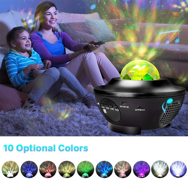 Starry Night Light Galaxy Projector With Bluetooth Speaker