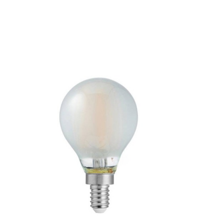 4W Fancy Round Dimmable LED Bulb (E12) Frosted in Warm White