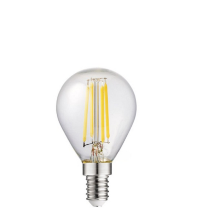 4W Fancy Round Dimmable LED Bulb (E14) Clear in Natural White