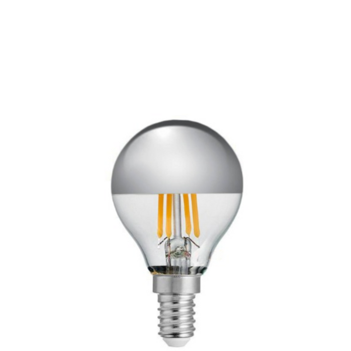 4W Fancy Round Silver Crown Dimmable LED Bulb (E14)