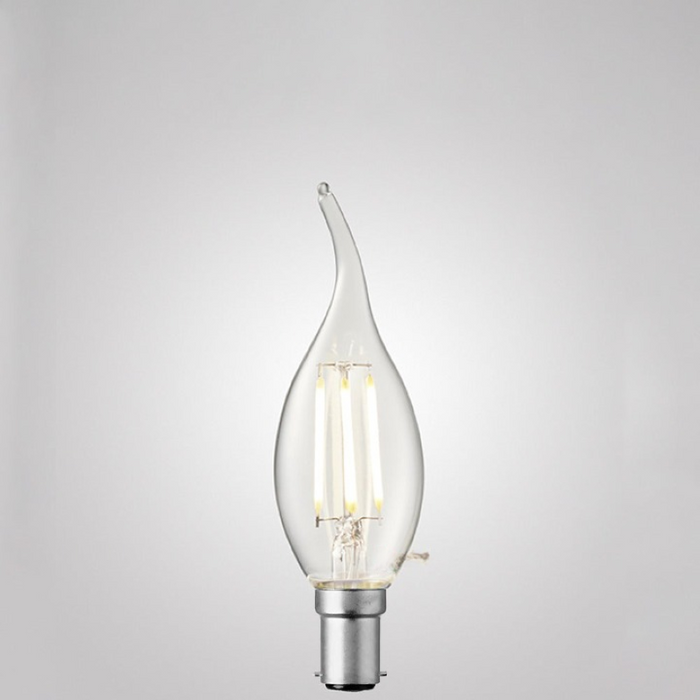 4W Flame Tip Candle Dimmable LED Bulb (B15) Clear in Natural White