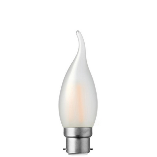 4W Flame Tip Candle Dimmable LED Bulb (B22) Frost in Warm White