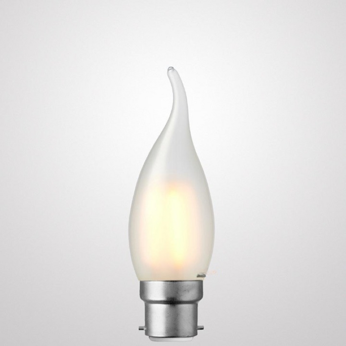 4W Flame Tip Candle Dimmable LED Bulb (B22) Frost in Warm White