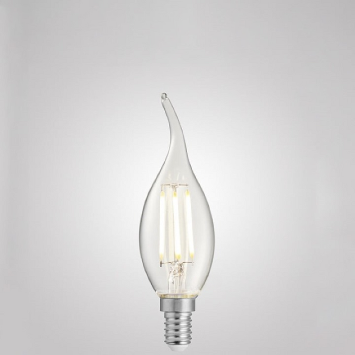 4W Flame Tip Candle Dimmable LED Bulb (E14) Clear in Natural White