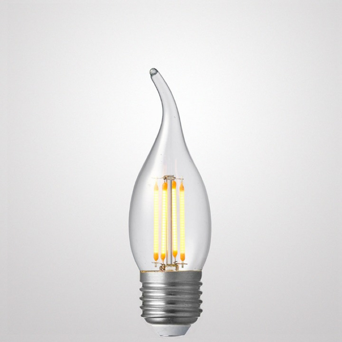 4W Flame Tip Candle Dimmable LED Bulb (E27) Clear in Warm White