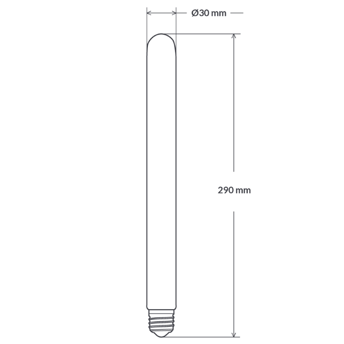 4W Long Tube LED Bulb (E27) Matte White