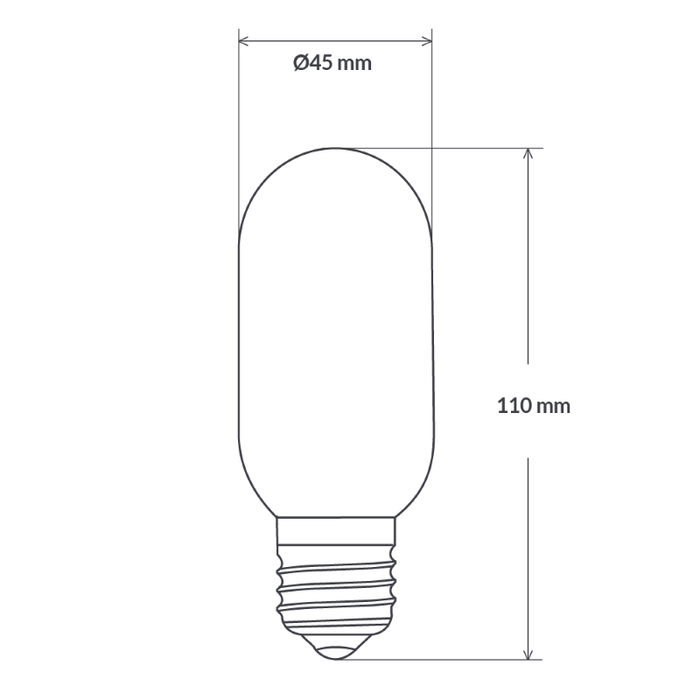 4W Amber Tubular Spiral LED Light Bulb (E27)