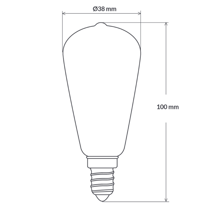 3W Mini Edison Spiral LED Bulb (E14) in Extra Warm White