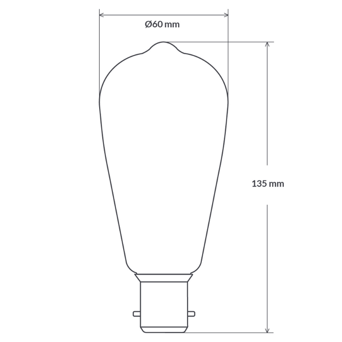 6W Edison Opal Dimmable LED Light Bulb (B22)