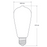 4W Edison Spiral Dimmable LED Bulb (E27) in Extra Warm White