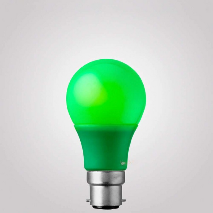 5W Green GLS LED Light Bulb (B22)