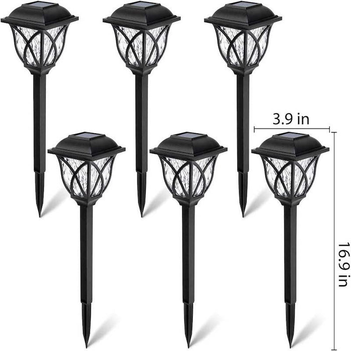 6 Pack LED Solar Landscape Pathway Lights