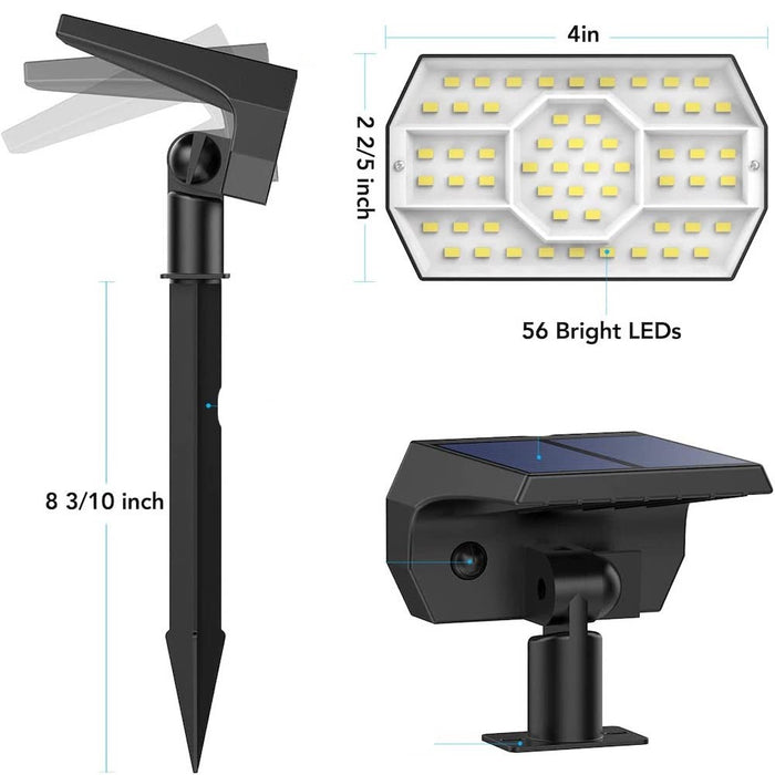 Waterproof 56 LED Solar Garden Pathway Lights