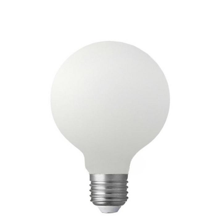 8W G80 Matte White Dimmable LED Light Bulb (E27) In Warm White