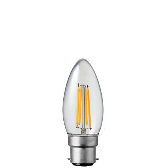 6W Candle Dimmable LED Bulb (B22) Clear in Warm White