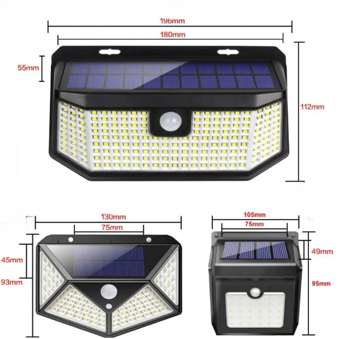 Solar Lights Outdoor With 182 LED