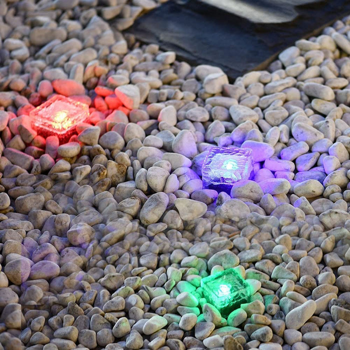 Solar-Powered Heavy Duty Brick Path Lights - Pack of 4 | Decorative Outdoor Pavers