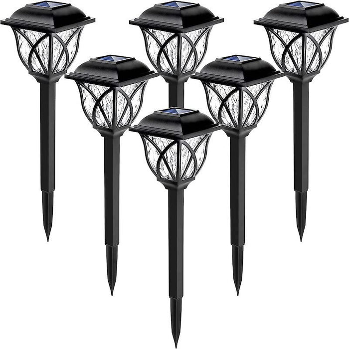 6 Pack LED Solar Landscape Pathway Lights