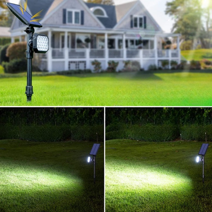 4 Pack Solar Powered White Outdoor Spot Lights