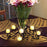 LED Tea Lights with Timer, Built-in 6 Hours Timer Tea Lights, Votive Candles Battery Operated, Flameless Candles with Timer