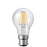 8W 12-24 Volt DC GLS Dimmable LED Light Bulb (B22) Clear in Natural White