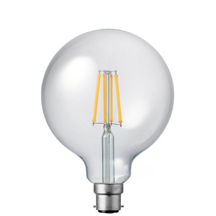 8W G125 Dimmable LED Light Globe (B22) In Natural White