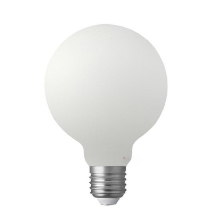 12W G95 Matte White Dimmable LED Globe (E27) In Warm White