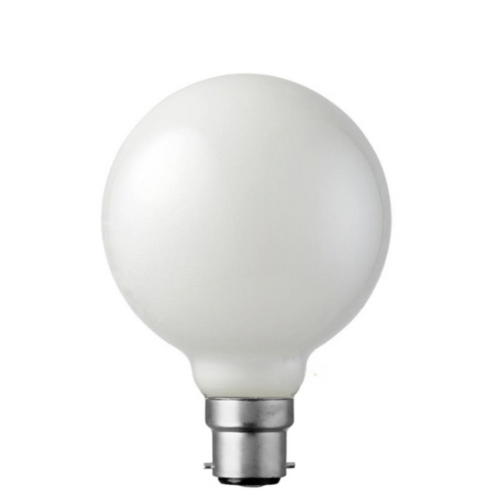 8W G95 Opal Dimmable LED Bulb (B22) In Natural White