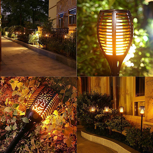 Solar Light Waterproof Flickering Flame Torches