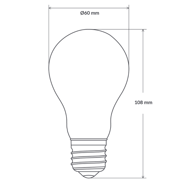 10W GLS Dimmable LED Bulb (E27) Clear in Warm White