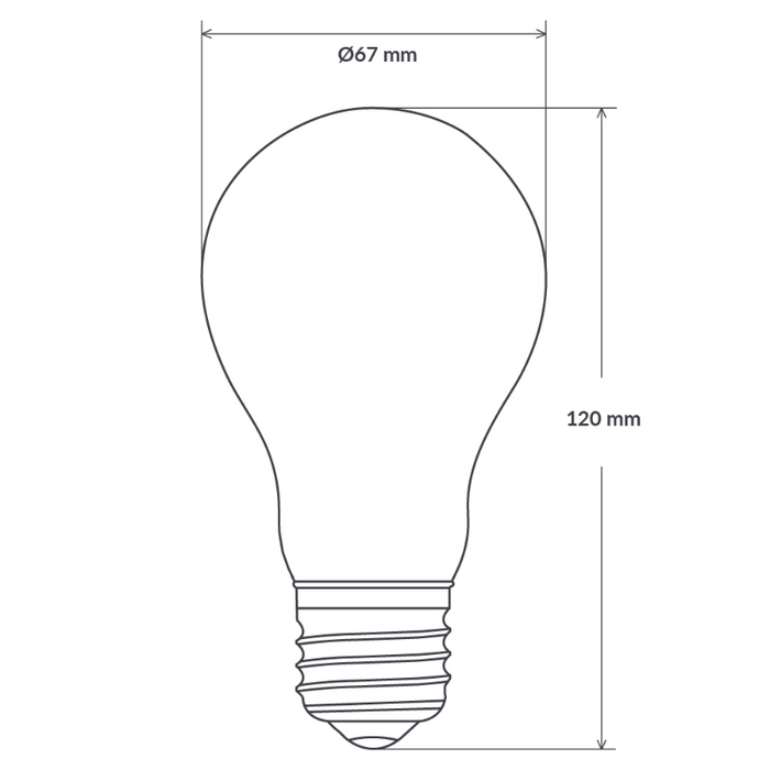 12W GLS Dimmable LED Bulb (E27) Frost in Warm White