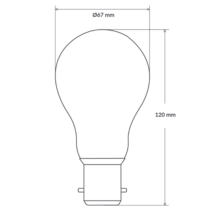 12W GLS Dimmable LED Bulb (B22) Clear in Natural White