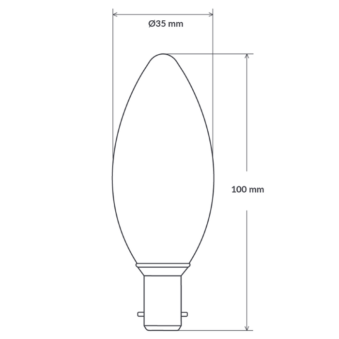 6W Candle Dimmable LED Bulb (B15) Frost in Warm White
