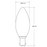 6W Candle Dimmable LED Bulb (B15) Frost in Warm White