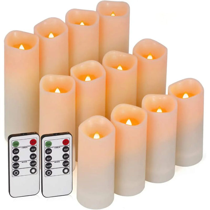 Exquisite Pack of 12 Flameless Candles