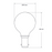 4W Fancy Round Dimmable LED Bulb (B15) Clear in Warm White