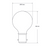 6W Fancy Round Dimmable LED Bulb (B22) Frosted in Warm White