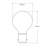 3W Fancy Round Dimmable Tre Loop LED Bulb (B22) in Extra Warm White
